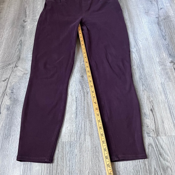 Spanx XL Jean-ish Ankle Leggings skinny jeans jeggings pull on burgundy - Picture 3 of 7